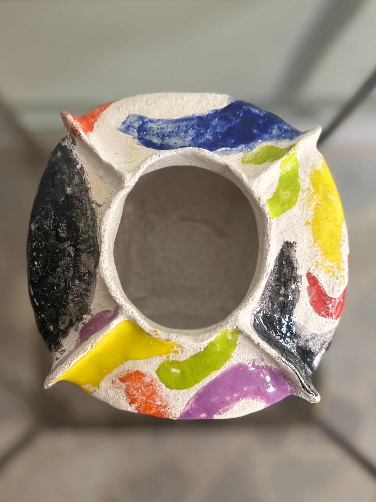 Vaso basso squadrato colorato