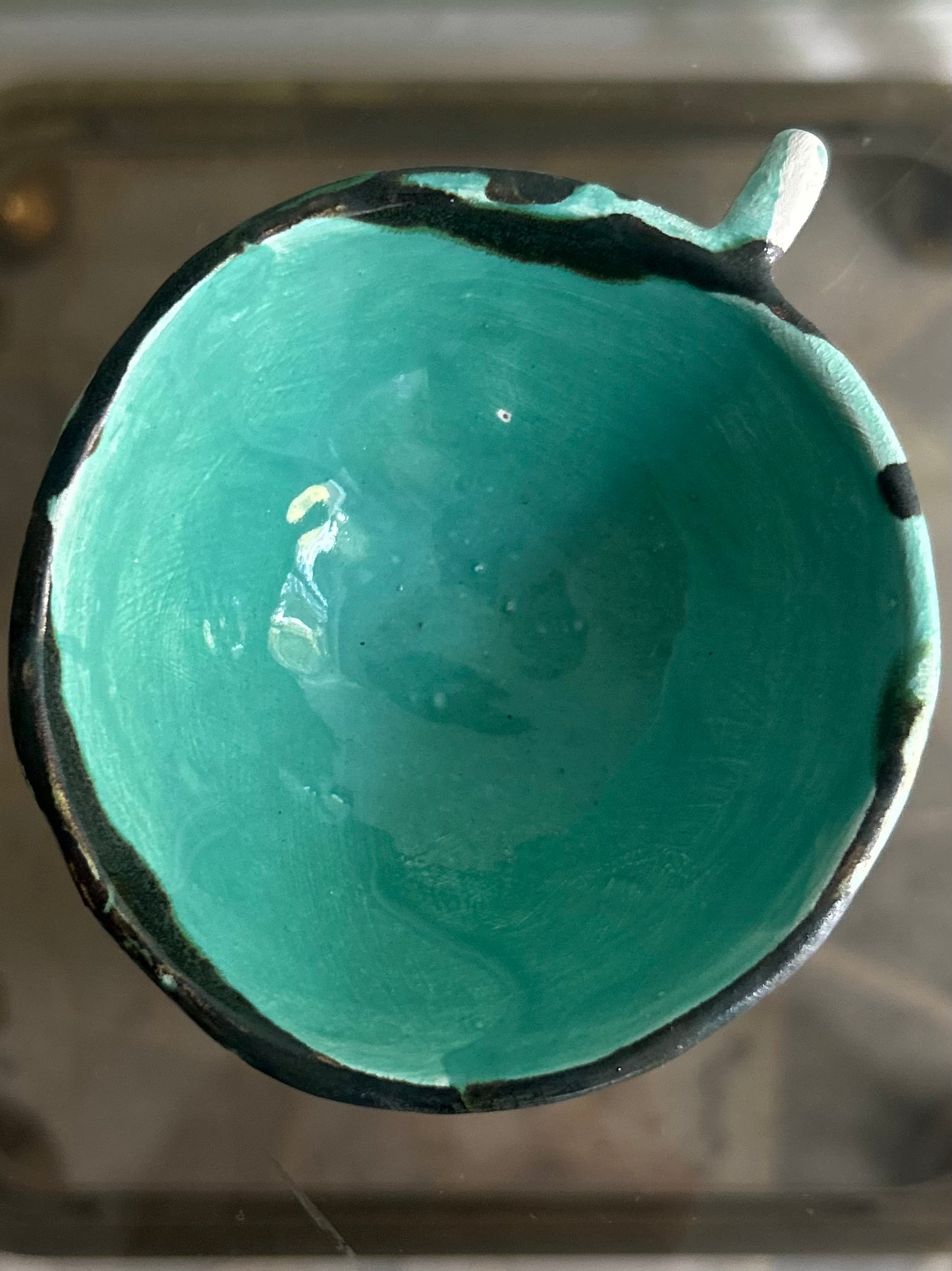 Tazza verde acqua e nero matte