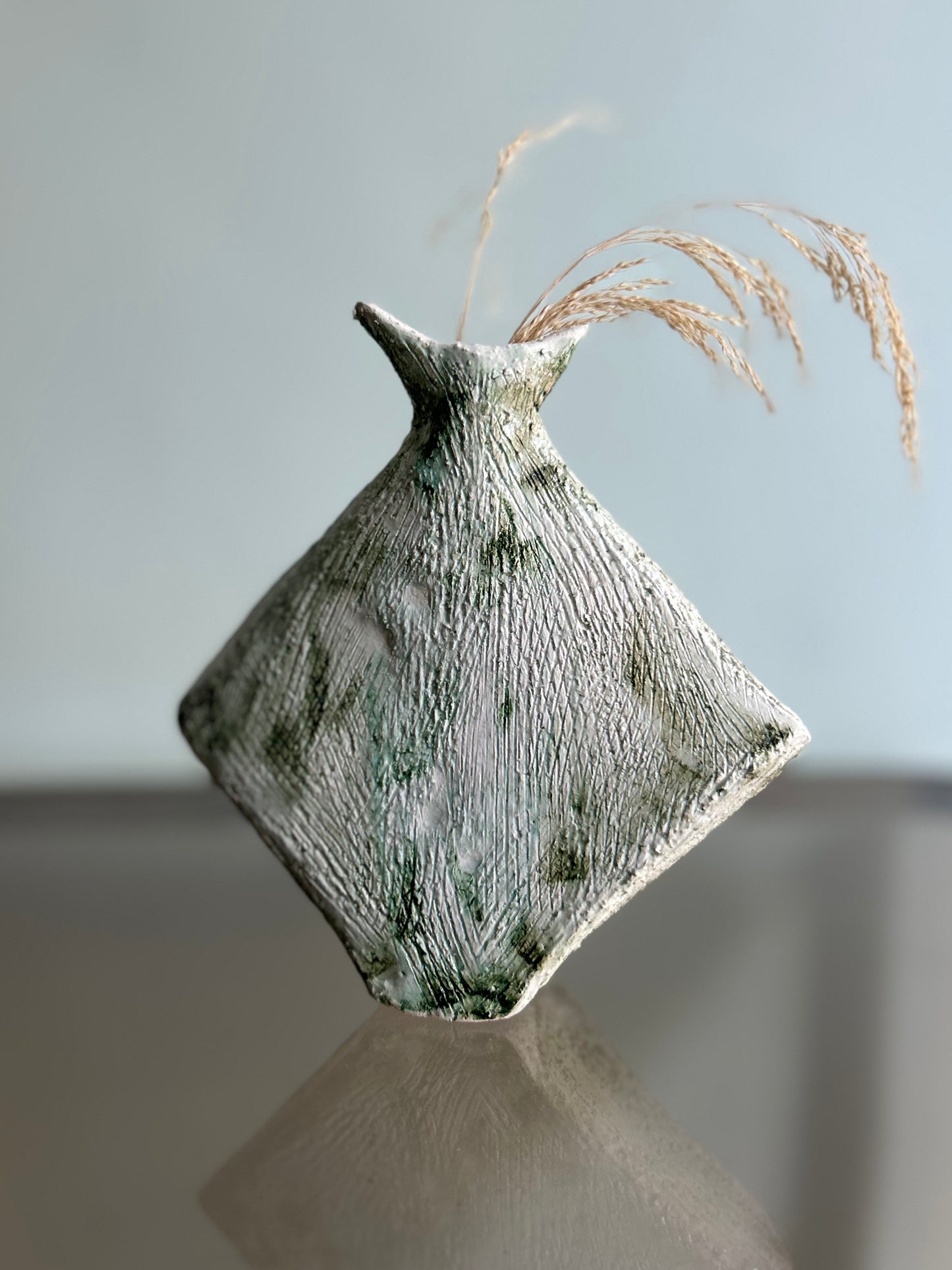 Vaso rombo verde muschio